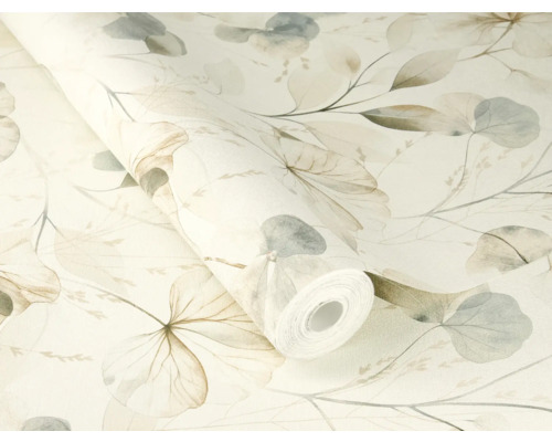 Behangrol met bladerpatroon