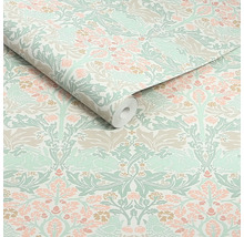 Rol behang met bloemmotieven en dierenmotieven