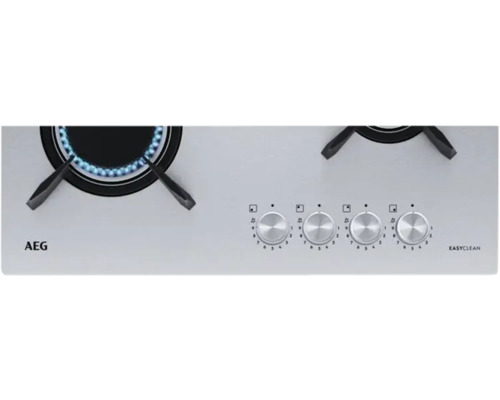 AEG kookplaat met gasbrander en bedieningsknoppen