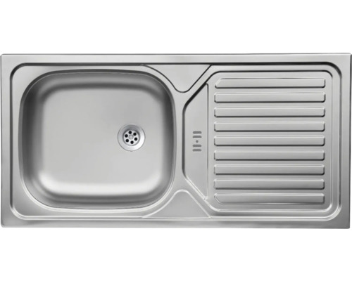 Spoelbak van roestvrij staal met afdruiprek