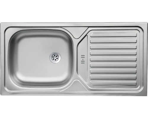 Spoelbak van roestvrij staal met afdruiprek