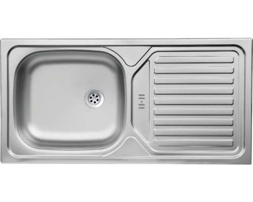 Metalen spoelbak met afdruiprek