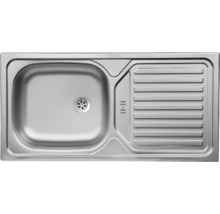 Spoelbak van roestvrij staal met afdruiprek