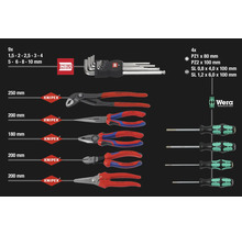 Assortiment van diverse handgereedschappen, waaronder inbussleutels, tangen en schroevendraaiers