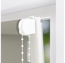 Detailweergave van een rolgordijn met kettingbediening voor raamdecoratie