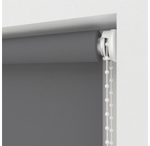 Grijs rolgordijn met kettingbediening voor raamdecoratie