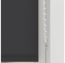 Donkergrijs rolgordijn met kettingbediening voor raamdecoratie