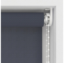 Detailopname van een donkergrijs zijdelings bedienbaar rolgordijn