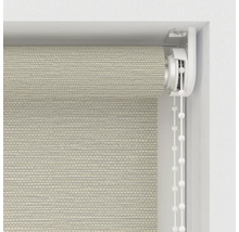 Gedetailleerde weergave van een rolgordijn met kettingbediening voor raamdecoratie