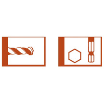 Symbool voor boor en gereedschapsopname