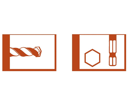 Symbool voor boor en gereedschapsopname