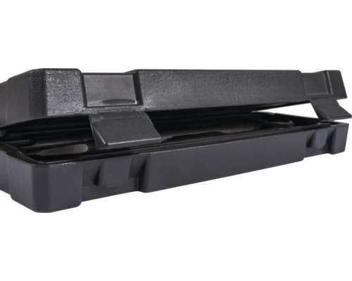 Geopende gereedschapskoffer van kunststof