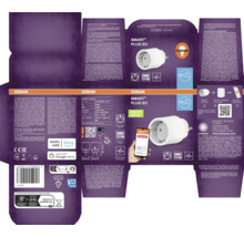 Verpakking van een Osram Smart Plus EU Zigbee stekker met energiemeter