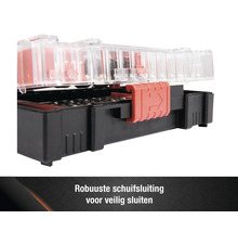 Assortimentsdoos met transparant deksel en schuifslot