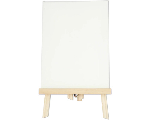 Leeg doek op houten schildersezel