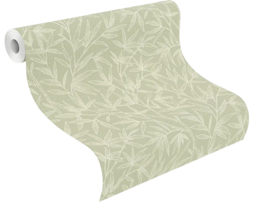 Behangrol met bladerenpatroon