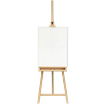 Houten schildersezel met doek voor kunstenaarsbenodigdheden