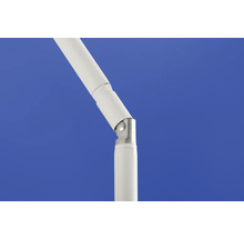 Detailopname van een kantelbare, witte stang met verbindingsstuk