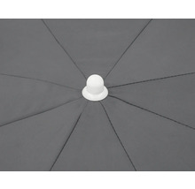 Detail van een parasol met witte punt