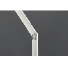 Detailopname van een witte lampenarm met een scharnier.