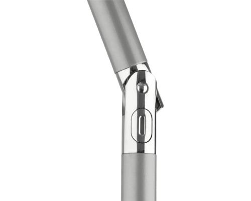 Detailweergave van een zilverkleurig scharnierstuk