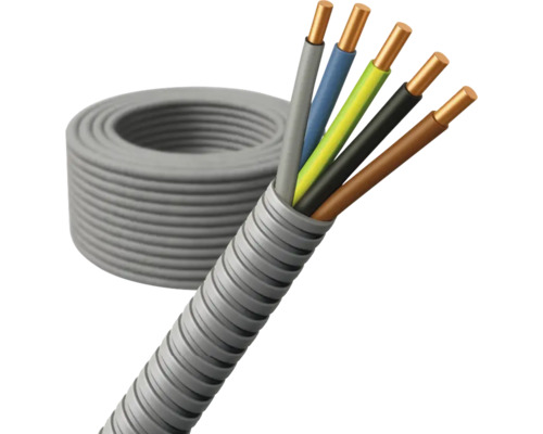 Gegolfde buis met kabels op de achtergrond als rol