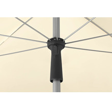 Detailopname van een parasol met baleinen en mechanisme