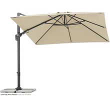 Vrijhangende parasol met rechthoekig scherm en stabiele voet