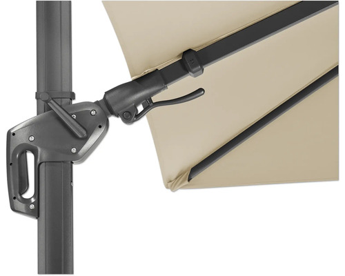 Detailopname van een parasol met slinger mechanisme