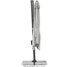 Gesloten zweefparasol met standaard exclusief tegels