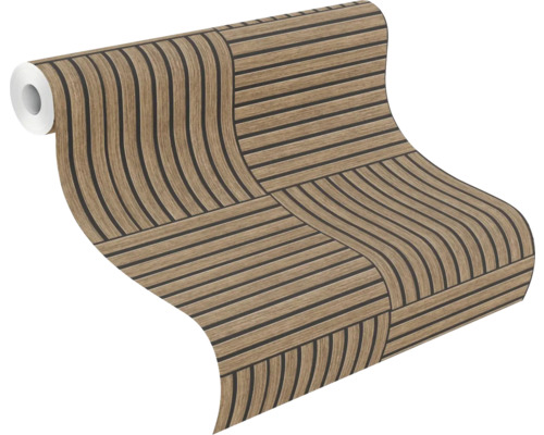 Behangrol met houten plankenpatroon