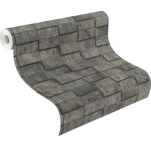 Rol behang met steenlook