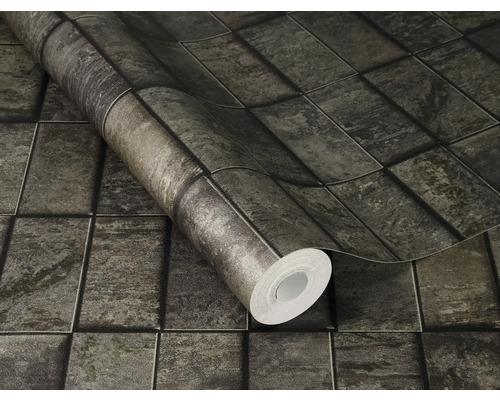 Rol behang met baksteenmotief