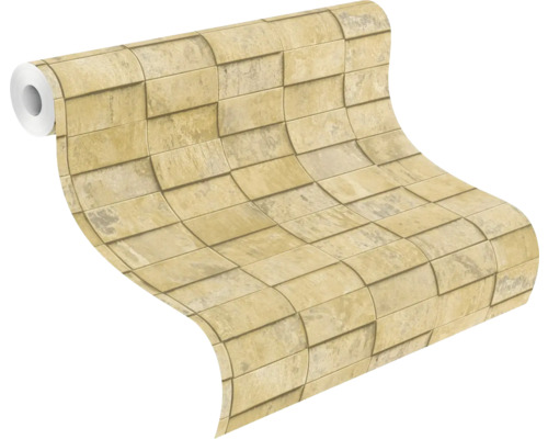 Rol behang met baksteenmotief