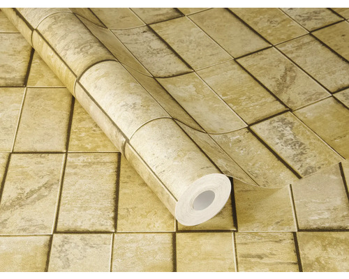 Behangrol met steenmotief voor wanddecoratie