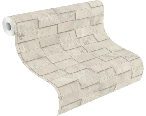 Rol behang met steenmotief