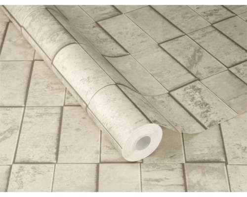 Behang met steenmotief