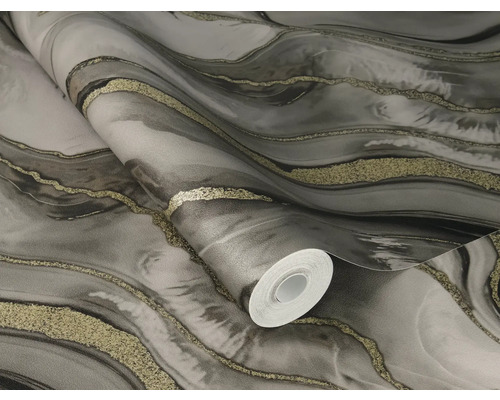 Behangrol met abstract marmerpatroon