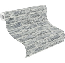 Rol behang met steenmuurmotief