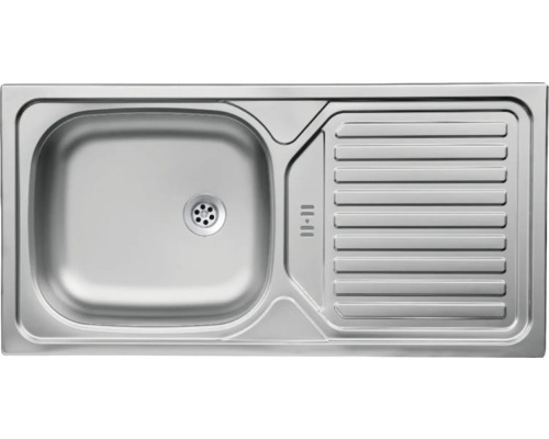 Spoelbak van roestvrij staal met afdruiprek