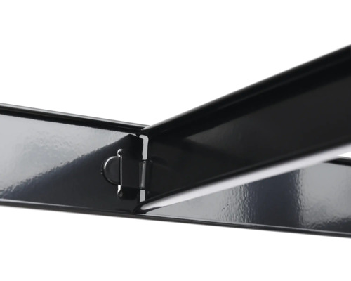 Detailopname van een zwarte metalen constructie