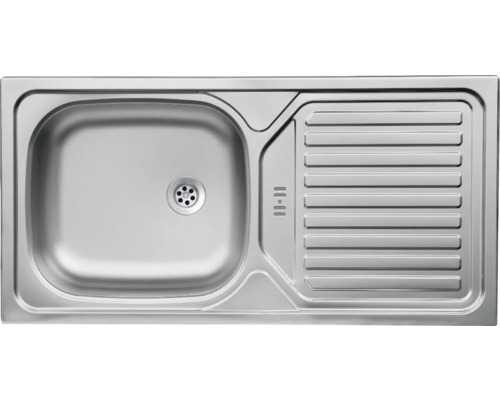 Spoelbak van roestvrij staal met afdruiprek