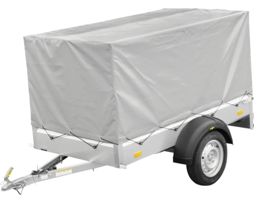 Aanhangwagen met dekzeil ter bescherming van de lading