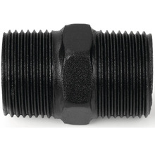 Zwart dubbele nippel pijpfitting