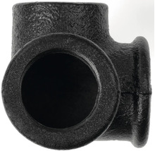 Zwart tempergegoten fitting T-stuk