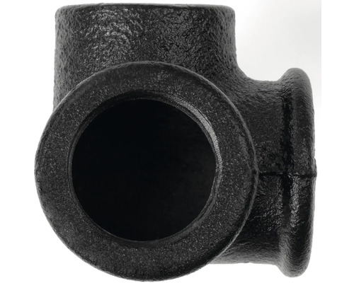 Zwart tempergegoten fitting T-stuk