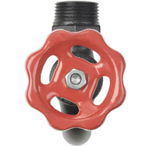 Kogelkraan met rood handwiel