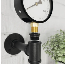 Drukmeter voor wandmontage met buiskoppelingen