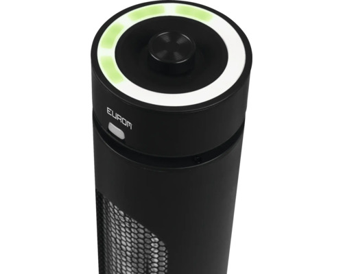 Eurom torenventilator met bedieningspaneel en luchtinlaatrooster