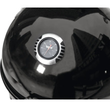 Detailopname van een bolvormige barbecue met temperatuurweergave